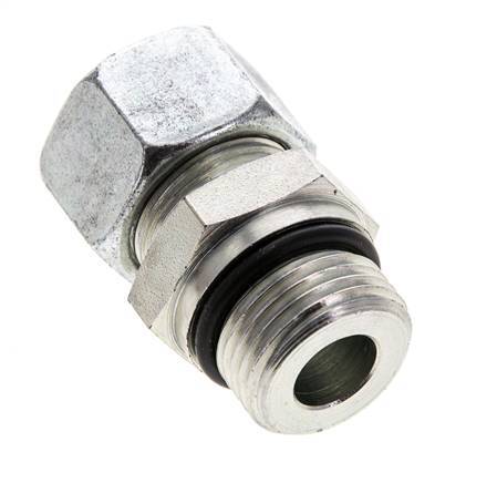 15L & UNF 7/8''-14 Racor recto de acero zincado con rosca macho 315 bar ISO 8434-1