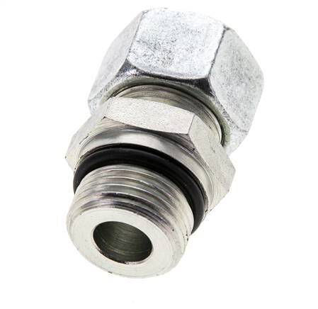 15L & UNF 7/8''-14 Racor recto de acero zincado con rosca macho 315 bar ISO 8434-1