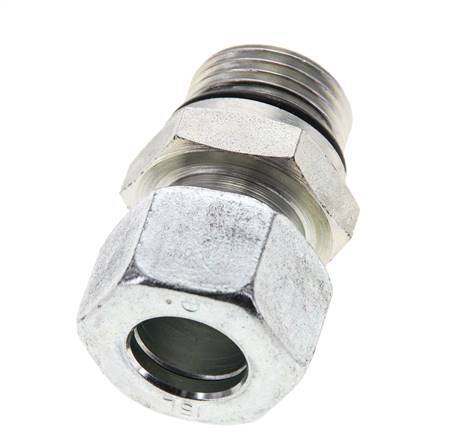 15L & UNF 7/8''-14 Racor recto de acero zincado con rosca macho 315 bar ISO 8434-1
