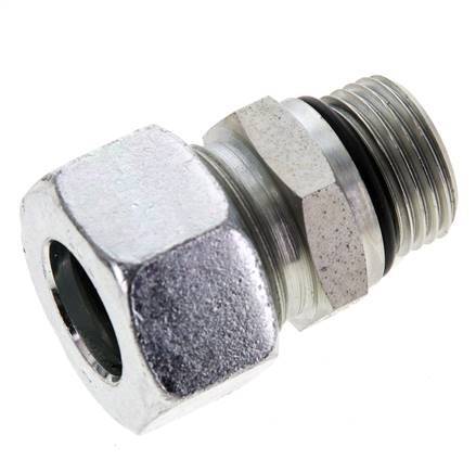 18L & UNF 7/8''-14 Racor recto de acero zincado con rosca macho 315 bar ISO 8434-1