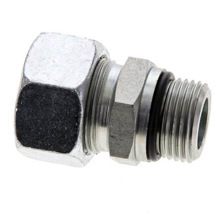 18L & UNF 7/8''-14 Racor recto de acero zincado con rosca macho 315 bar ISO 8434-1