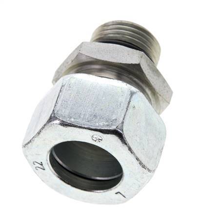 22L y UNF 7/8''-14 Racor de corte recto de acero galvanizado con rosca macho 160 bar ISO 8434-1
