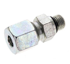 8S y UNF 7/16''-20 Racor de corte recto de acero galvanizado con rosca macho 630 bar ISO 8434-1