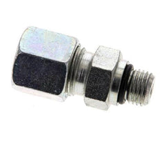 8S y UNF 7/16''-20 Racor de corte recto de acero galvanizado con rosca macho 630 bar ISO 8434-1