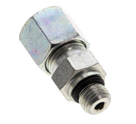 8S y UNF 7/16''-20 Racor de corte recto de acero galvanizado con rosca macho 630 bar ISO 8434-1