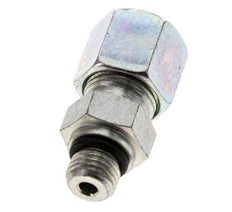 8S y UNF 7/16''-20 Racor de corte recto de acero galvanizado con rosca macho 630 bar ISO 8434-1