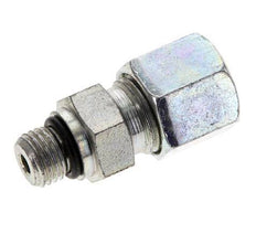 8S y UNF 7/16''-20 Racor de corte recto de acero galvanizado con rosca macho 630 bar ISO 8434-1