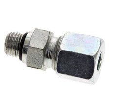 8S y UNF 7/16''-20 Racor de corte recto de acero galvanizado con rosca macho 630 bar ISO 8434-1