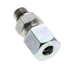 8S y UNF 7/16''-20 Racor de corte recto de acero galvanizado con rosca macho 630 bar ISO 8434-1