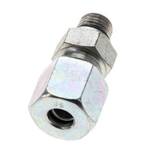 8S y UNF 7/16''-20 Racor de corte recto de acero galvanizado con rosca macho 630 bar ISO 8434-1
