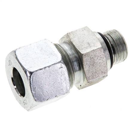 12S y UNF 9/16''-18 Racor de corte recto de acero galvanizado con rosca macho 630 bar ISO 8434-1