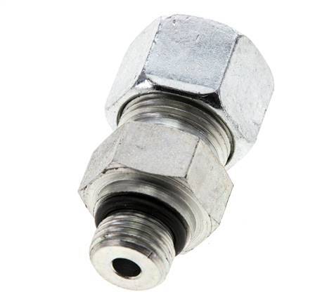 12S y UNF 9/16''-18 Racor de corte recto de acero galvanizado con rosca macho 630 bar ISO 8434-1