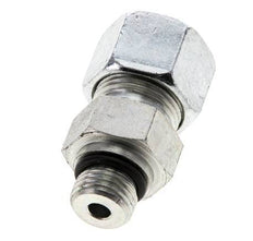 12S y UNF 9/16''-18 Racor de corte recto de acero galvanizado con rosca macho 630 bar ISO 8434-1