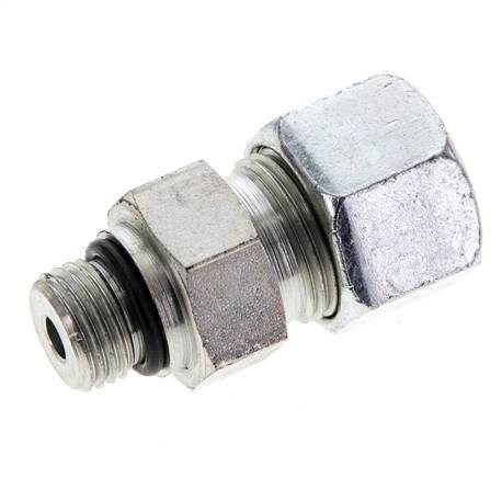 12S y UNF 9/16''-18 Racor de corte recto de acero galvanizado con rosca macho 630 bar ISO 8434-1
