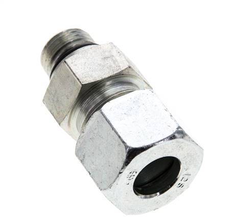 12S y UNF 9/16''-18 Racor de corte recto de acero galvanizado con rosca macho 630 bar ISO 8434-1