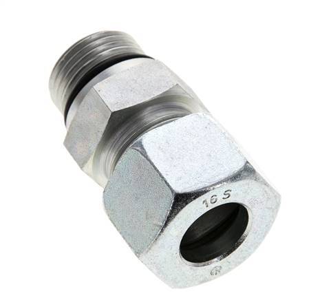 16S y UNF 7/8''-14 Racor de corte recto de acero galvanizado con rosca macho 400 bar ISO 8434-1