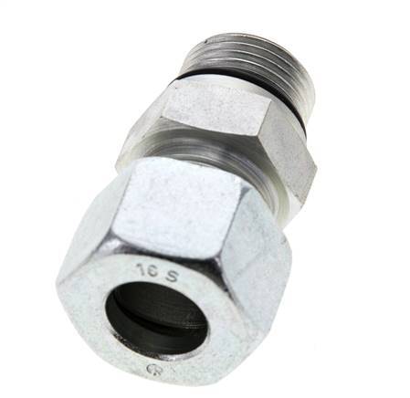 16S y UNF 7/8''-14 Racor de corte recto de acero galvanizado con rosca macho 400 bar ISO 8434-1