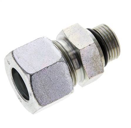 20S y UNF 7/8''-14 Racor de corte recto de acero galvanizado con rosca macho 400 bar ISO 8434-1