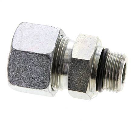 20S y UNF 7/8''-14 Racor de corte recto de acero galvanizado con rosca macho 400 bar ISO 8434-1