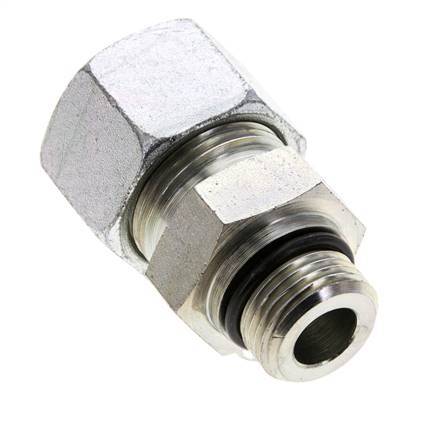 20S y UNF 7/8''-14 Racor de corte recto de acero galvanizado con rosca macho 400 bar ISO 8434-1