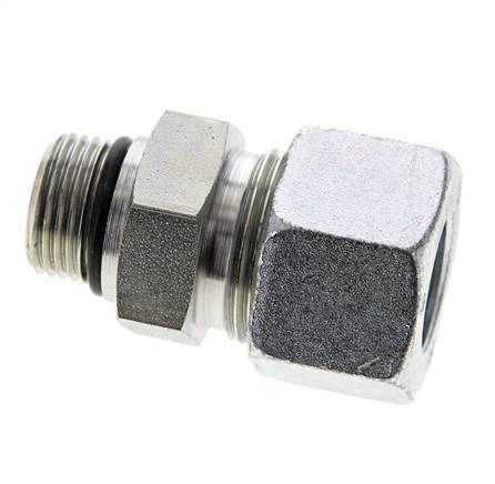 20S y UNF 7/8''-14 Racor de corte recto de acero galvanizado con rosca macho 400 bar ISO 8434-1