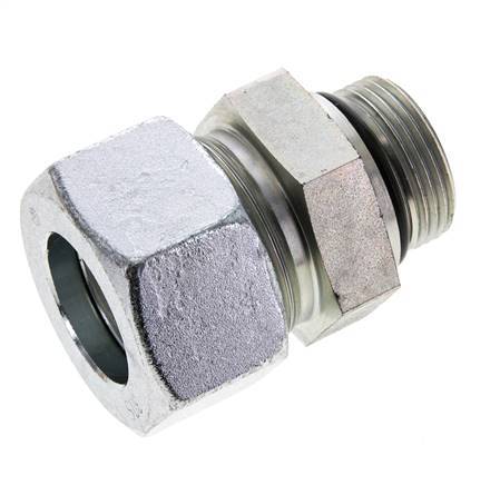 30S y UN 1-5/16''-12 Racor de corte recto de acero galvanizado con rosca macho 400 bar ISO 8434-1