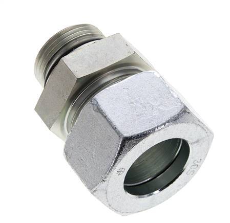 30S y UN 1-5/16''-12 Racor de corte recto de acero galvanizado con rosca macho 400 bar ISO 8434-1