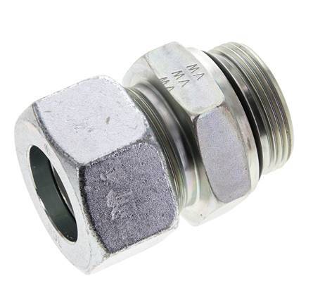 30S y UN 1-5/8''-12 Racor de corte recto de acero galvanizado con rosca macho 400 bar ISO 8434-1
