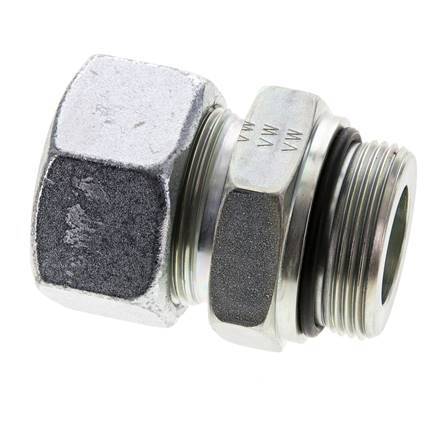 30S y UN 1-5/8''-12 Racor de corte recto de acero galvanizado con rosca macho 400 bar ISO 8434-1