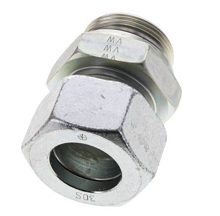 30S y UN 1-5/8''-12 Racor de corte recto de acero galvanizado con rosca macho 400 bar ISO 8434-1