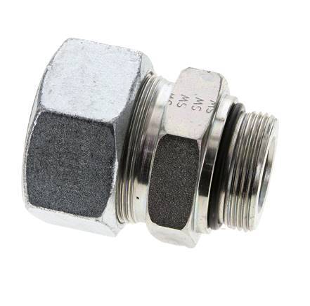 38S y UN 1-5/8''-12 Racor de corte recto de acero galvanizado con rosca macho 315 bar ISO 8434-1