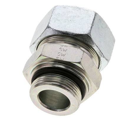 38S y UN 1-5/8''-12 Racor de corte recto de acero galvanizado con rosca macho 315 bar ISO 8434-1