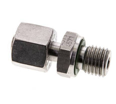 Rótula recta de acero inoxidable 8L y M12x1,5 con rosca macho 315 bar FKM ajustable ISO 8434-1