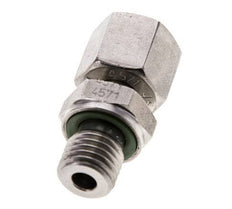 Rótula recta de acero inoxidable 8L y M12x1,5 con rosca macho 315 bar FKM ajustable ISO 8434-1
