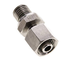 Rótula recta de acero inoxidable 8L y M12x1,5 con rosca macho 315 bar FKM ajustable ISO 8434-1