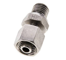 Rótula recta de acero inoxidable 8L y M12x1,5 con rosca macho 315 bar FKM ajustable ISO 8434-1