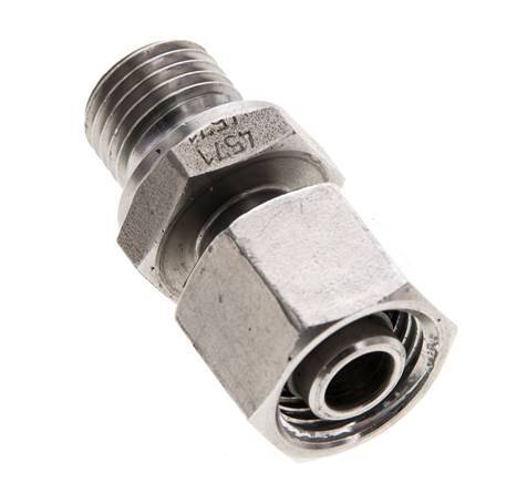 10L y M14x1,5 Acero inoxidable Rótula recta con rosca macho 315 bar FKM Ajustable ISO 8434-1
