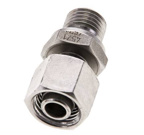 10L y M14x1,5 Acero inoxidable Rótula recta con rosca macho 315 bar FKM Ajustable ISO 8434-1