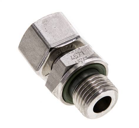 12L y M16x1,5 Acero inoxidable Rótula recta con rosca macho 315 bar FKM Ajustable ISO 8434-1