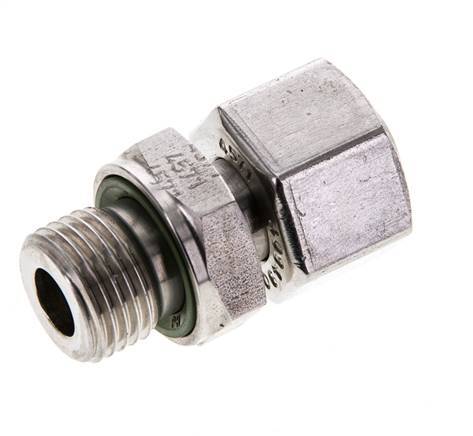 12L y M16x1,5 Acero inoxidable Rótula recta con rosca macho 315 bar FKM Ajustable ISO 8434-1