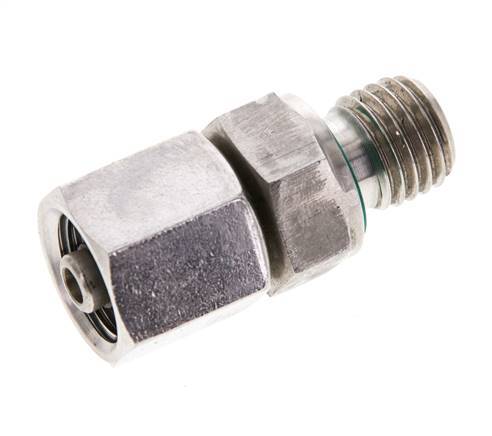 6S y M12x1,5 Acero inoxidable Rótula recta con rosca macho 630 bar FKM Ajustable ISO 8434-1