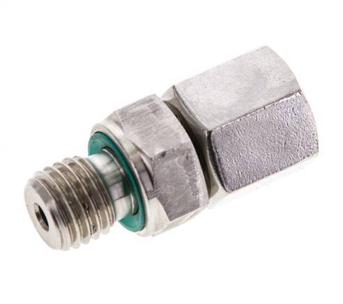 6S y M12x1,5 Acero inoxidable Rótula recta con rosca macho 630 bar FKM Ajustable ISO 8434-1
