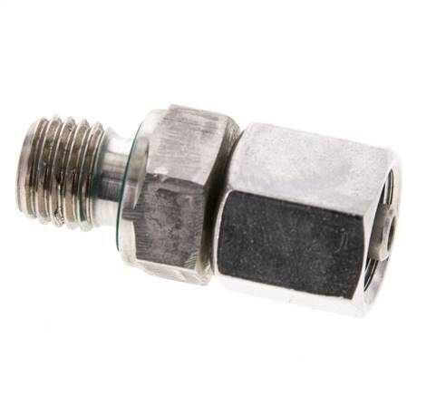 6S y M12x1,5 Acero inoxidable Rótula recta con rosca macho 630 bar FKM Ajustable ISO 8434-1