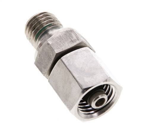 6S y M12x1,5 Acero inoxidable Rótula recta con rosca macho 630 bar FKM Ajustable ISO 8434-1