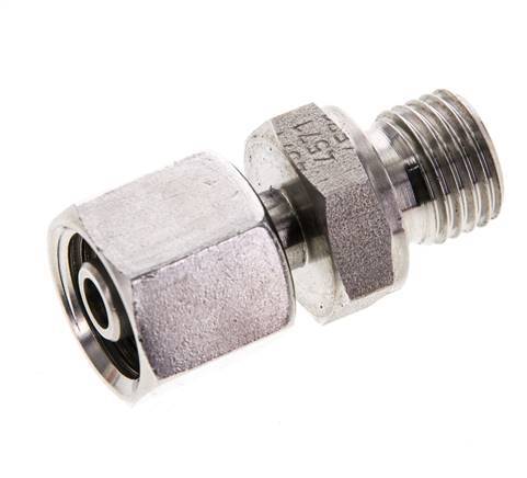8S y M14x1,5 Acero inoxidable Rótula recta con rosca macho 630 bar FKM Ajustable ISO 8434-1
