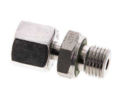 8S y M14x1,5 Acero inoxidable Rótula recta con rosca macho 630 bar FKM Ajustable ISO 8434-1