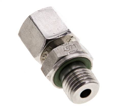 8S y M14x1,5 Acero inoxidable Rótula recta con rosca macho 630 bar FKM Ajustable ISO 8434-1