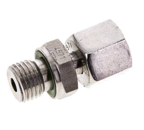 8S y M14x1,5 Acero inoxidable Rótula recta con rosca macho 630 bar FKM Ajustable ISO 8434-1