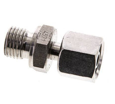 8S y M14x1,5 Acero inoxidable Rótula recta con rosca macho 630 bar FKM Ajustable ISO 8434-1
