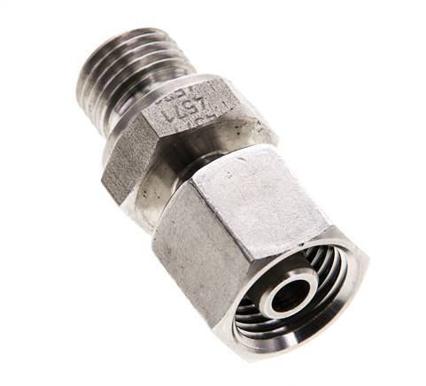 8S y M14x1,5 Acero inoxidable Rótula recta con rosca macho 630 bar FKM Ajustable ISO 8434-1